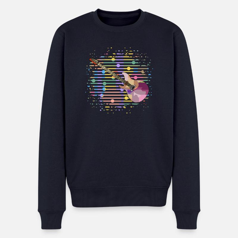 Guitare - Pull Premium bio Homme - bleu marine