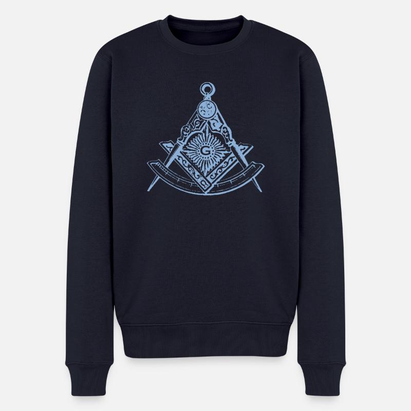 masonic symbol - Männer Premium Bio Pullover - Navy
