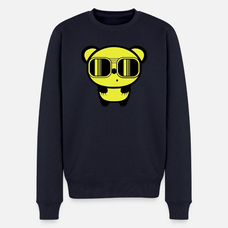 dessin panda - Pull Premium bio Homme - bleu marine