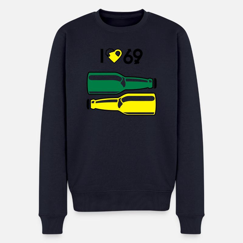 I love 69 - Männer Premium Bio Pullover - Navy