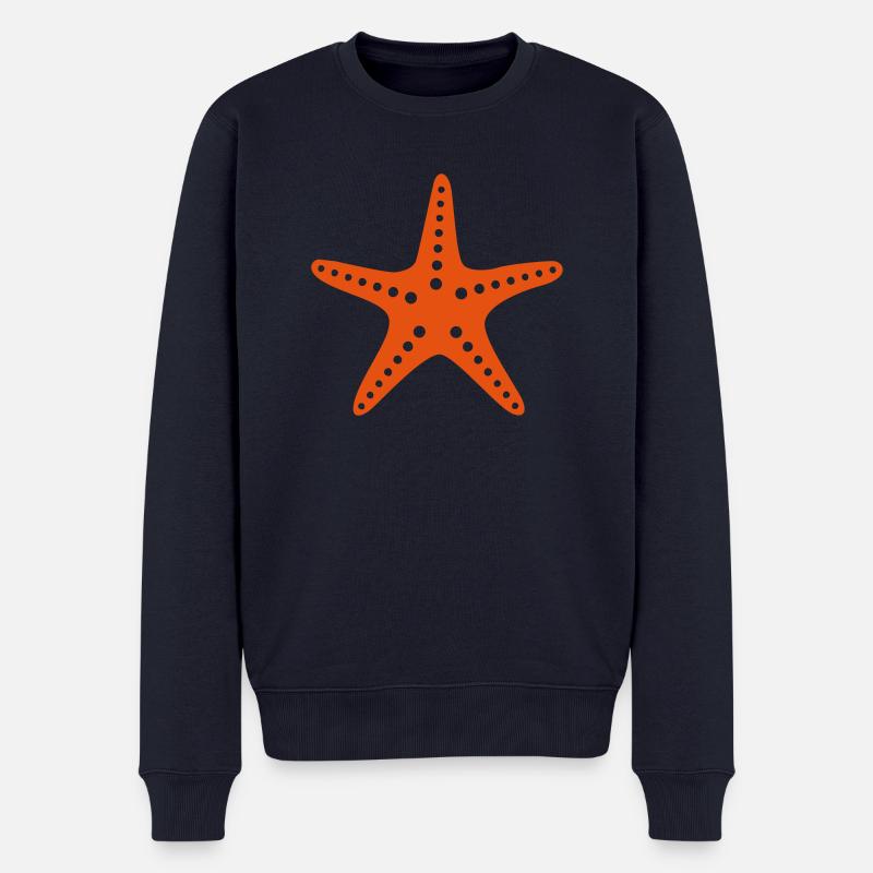 Seestern - Männer Premium Bio Pullover - Navy