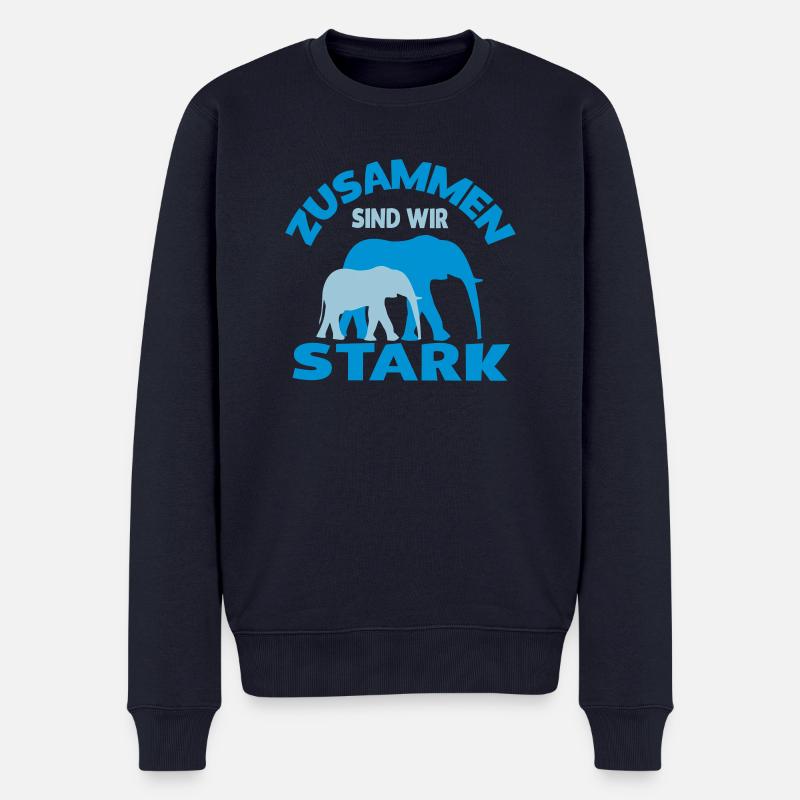 Zusammen sind wir stark - Männer Premium Bio Pullover - Navy