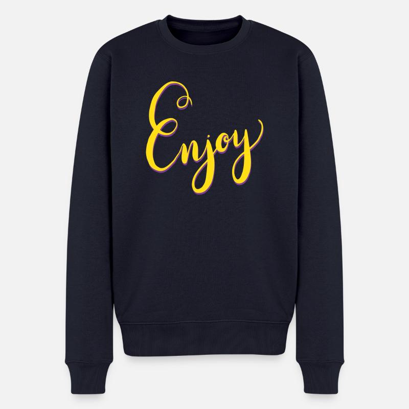 Enjoy - Männer Premium Bio Pullover - Navy