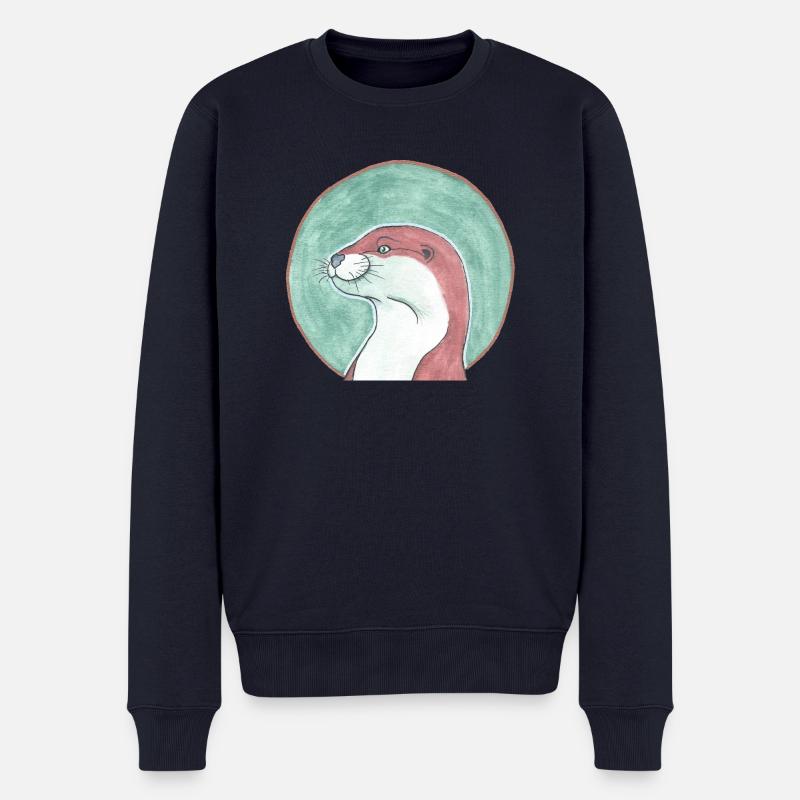 230830 Loutre 4 - Pull Premium bio Homme - bleu marine