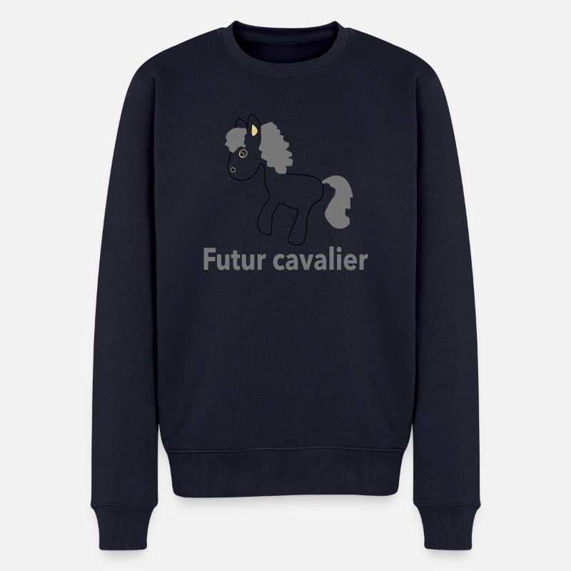 bb cavalier - Pull Premium bio Homme - bleu marine