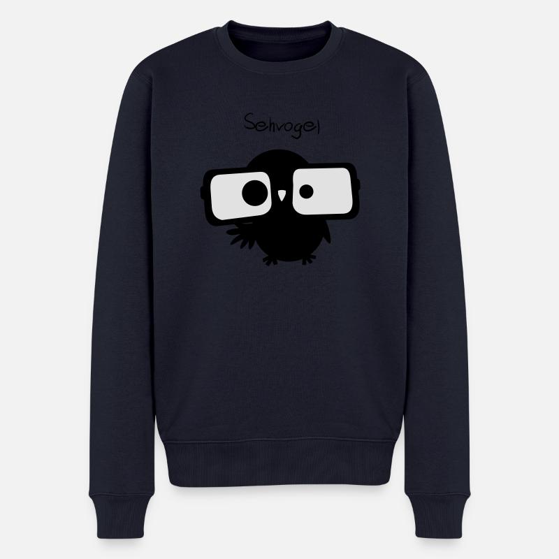 EULE // Sehvogel - Männer Premium Bio Pullover - Navy