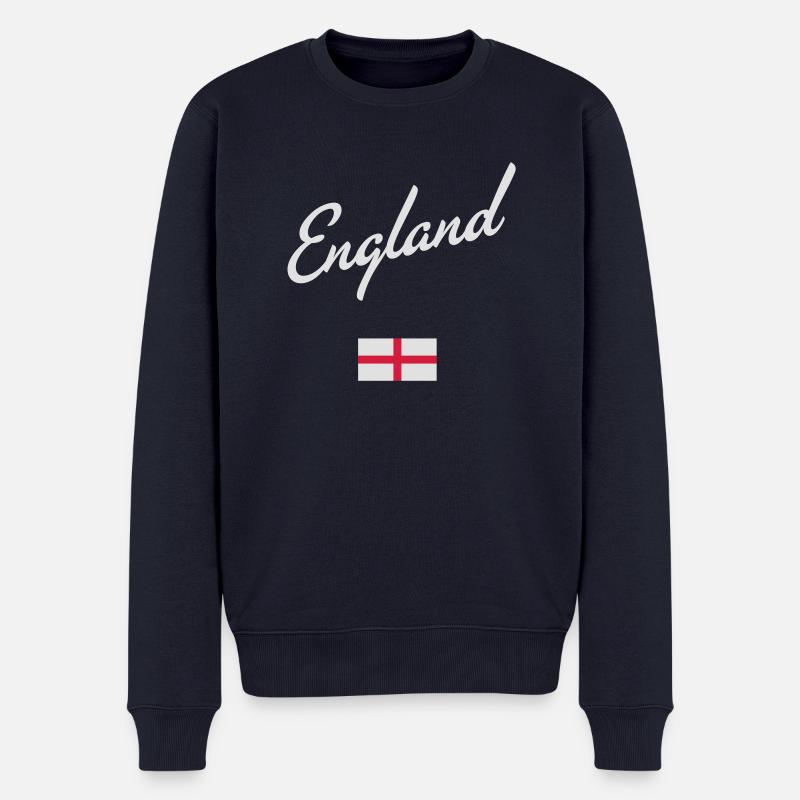 England - Männer Premium Bio Pullover - Navy