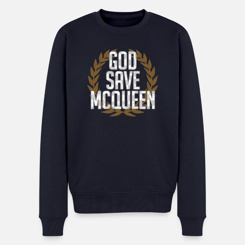 God save McQueen - Männer Premium Bio Pullover - Navy