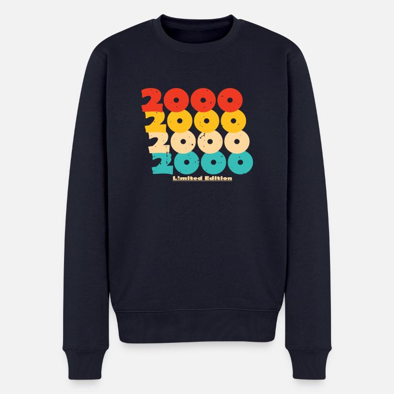 2000: Limitierte Auflage - 24-jähriges Jubiläum - Männer Premium Bio Pullover - Navy