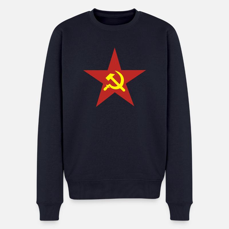 Russenstern - Männer Premium Bio Pullover - Navy