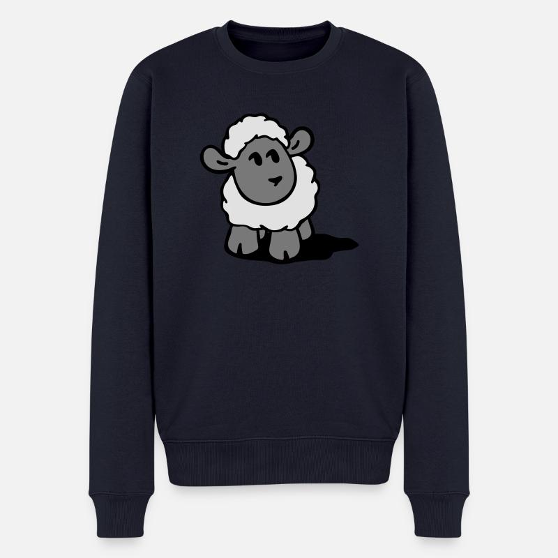 Schaf - Männer Premium Bio Pullover - Navy