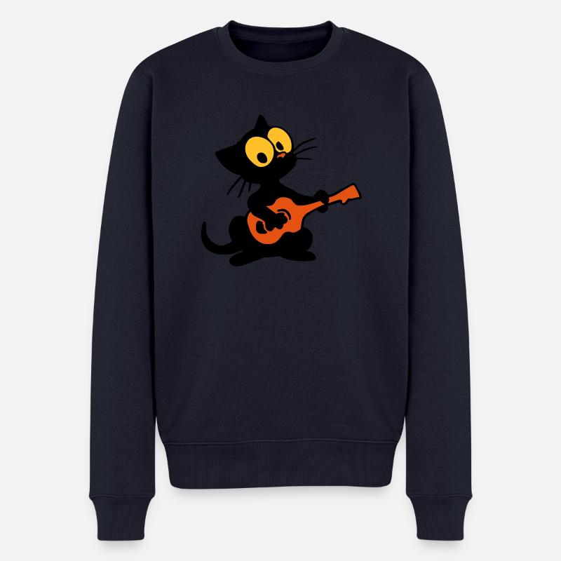 Georgie macht Musik - Männer Premium Bio Pullover - Navy
