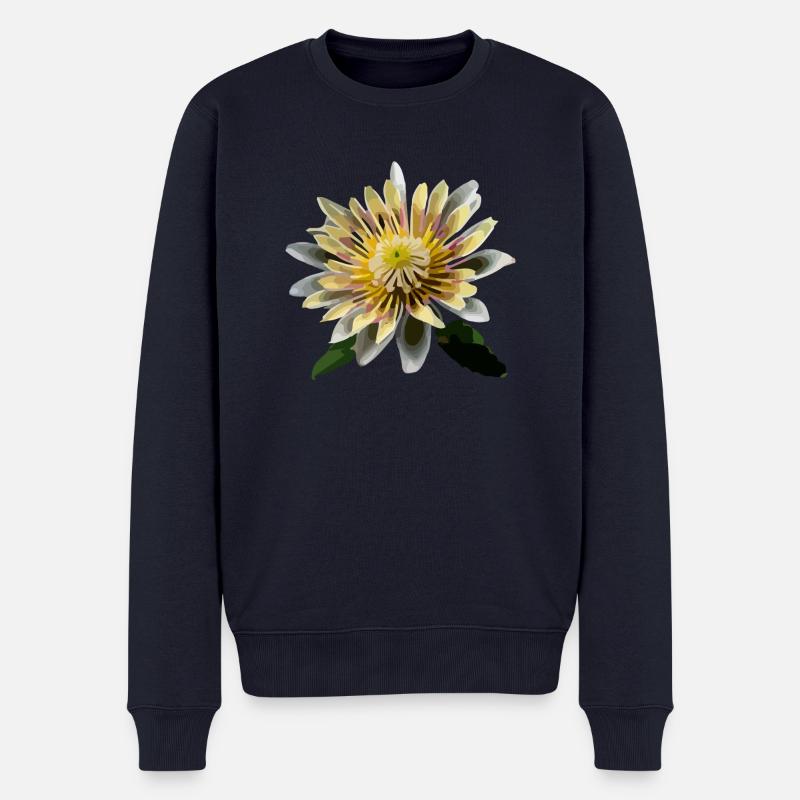 Die Blume - Männer Premium Bio Pullover - Navy