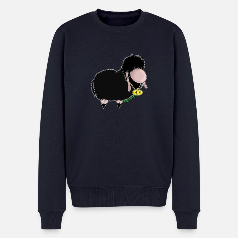 Black Sheep VIP-Schaf Wolly Sheepling Gaming - Männer Premium Bio Pullover - Navy