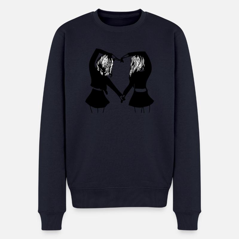 Love! - Männer Premium Bio Pullover - Navy