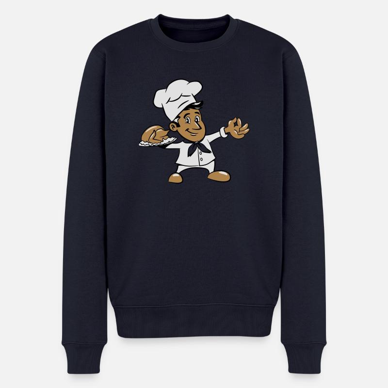 kochen koch hähnchen - Männer Premium Bio Pullover - Navy