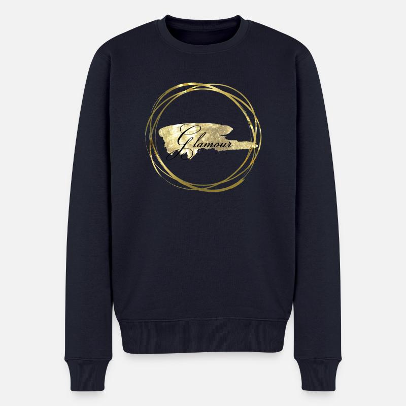glamour - Männer Premium Bio Pullover - Navy