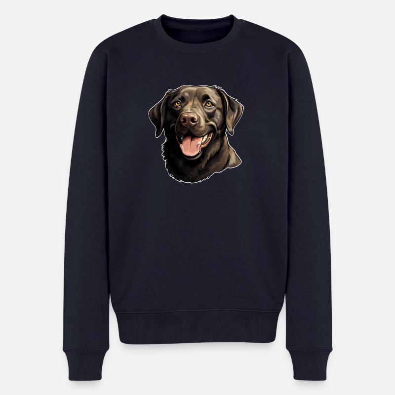 Labrador Retriever - Männer Premium Bio Pullover - Navy