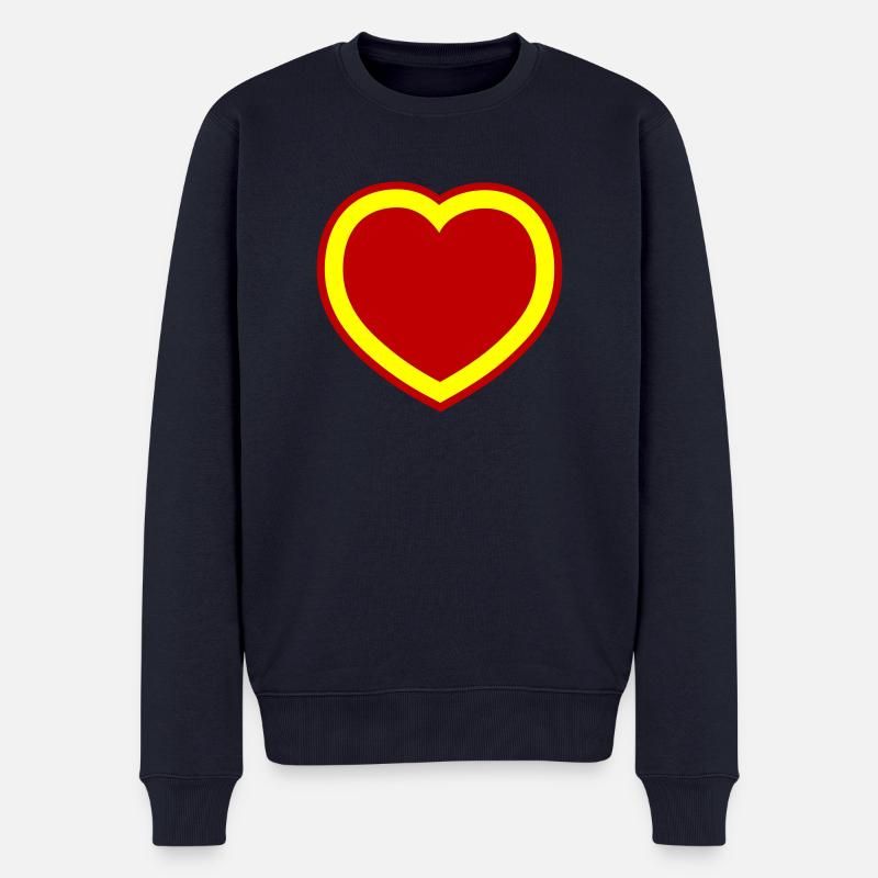 schatzi herz herzilein - Männer Premium Bio Pullover - Navy