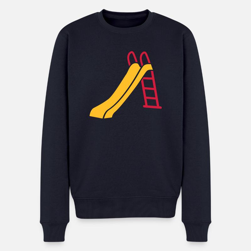 Rutsche - Männer Premium Bio Pullover - Navy