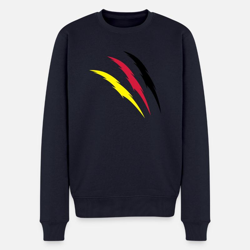 krallendeutschland - Männer Premium Bio Pullover - Navy