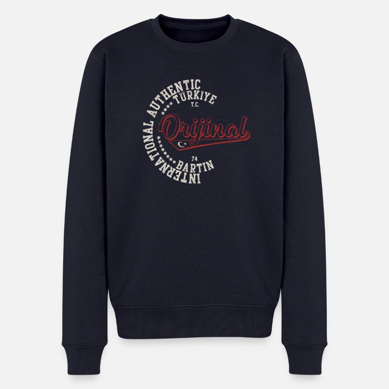 Bartın - Männer Premium Bio Pullover - Navy