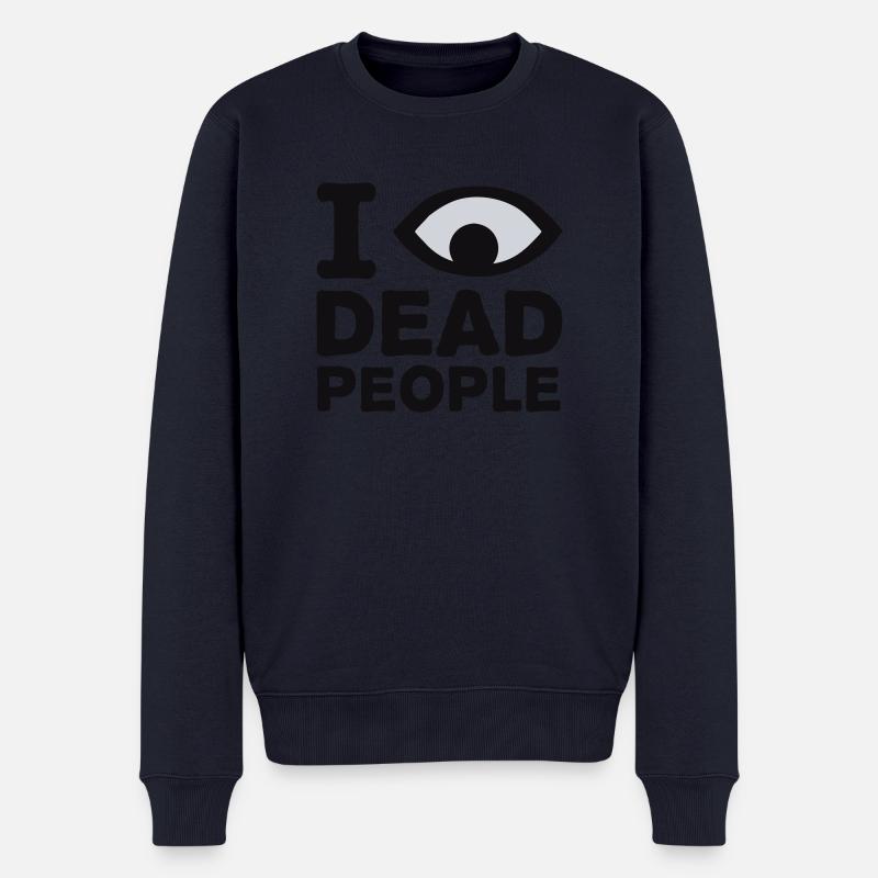I see dead people - Männer Premium Bio Pullover - Navy