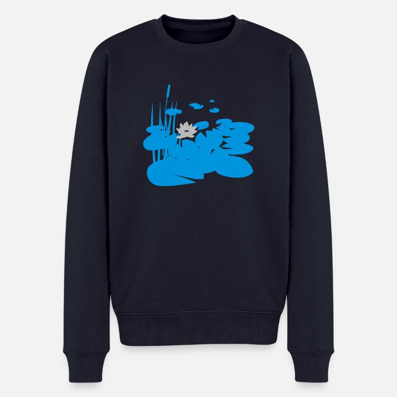 Teich - Männer Premium Bio Pullover - Navy