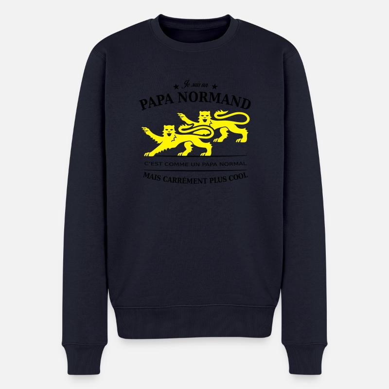 papa normand guepar or - Pull Premium bio Homme - bleu marine