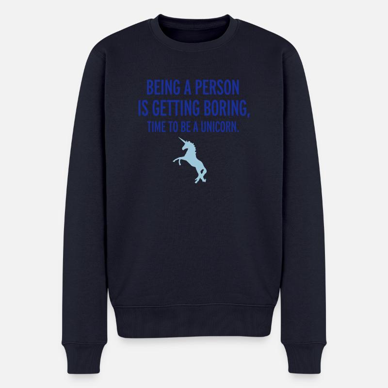 Unicorn - Männer Premium Bio Pullover - Navy