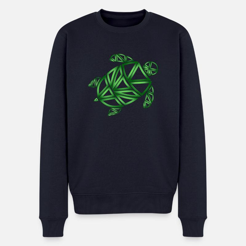 Schildkröte - Männer Premium Bio Pullover - Navy