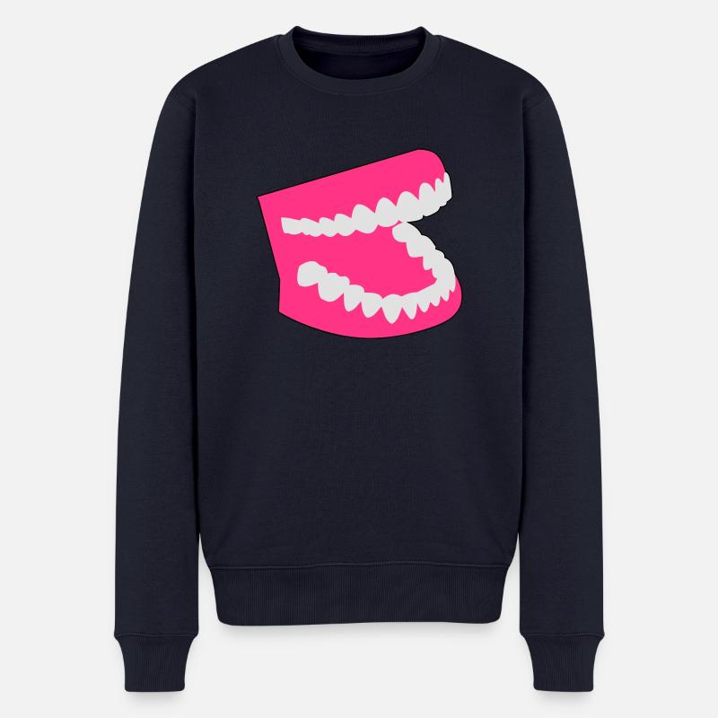 Gebiss - Männer Premium Bio Pullover - Navy