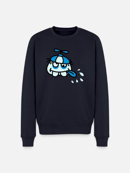 Funny Crazy Stupid Face - Men's Premium Organic Jumper - navy