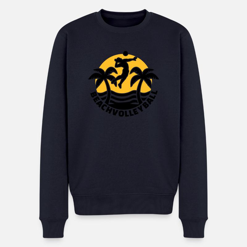 Beachvolleyball - Männer Premium Bio Pullover - Navy