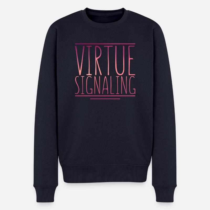 Virtue Signal - Männer Premium Bio Pullover - Navy