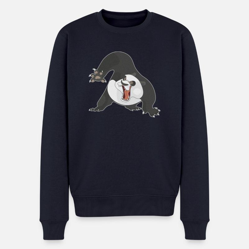 Panda - Pull Premium bio Homme - bleu marine