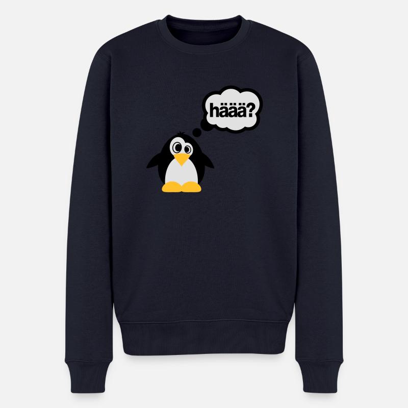 Penguins - Haaa? - Pull Premium bio Homme - bleu marine