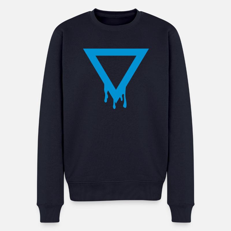 triangle splatter - Männer Premium Bio Pullover - Navy