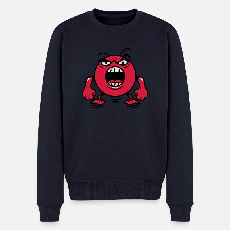 monster witzig agro - Männer Premium Bio Pullover - Navy