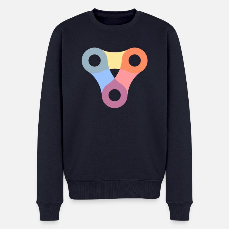 Fahrradkette - Männer Premium Bio Pullover - Navy