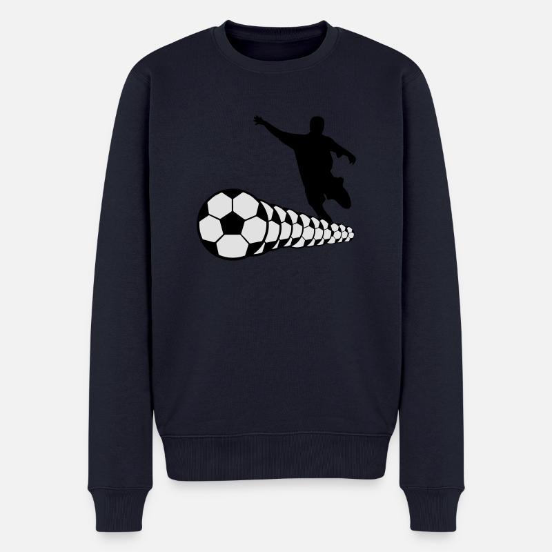 Fußballer Fußball 2c - Männer Premium Bio Pullover - Navy