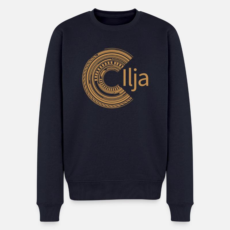 Für Ilja - Männer Premium Bio Pullover - Navy