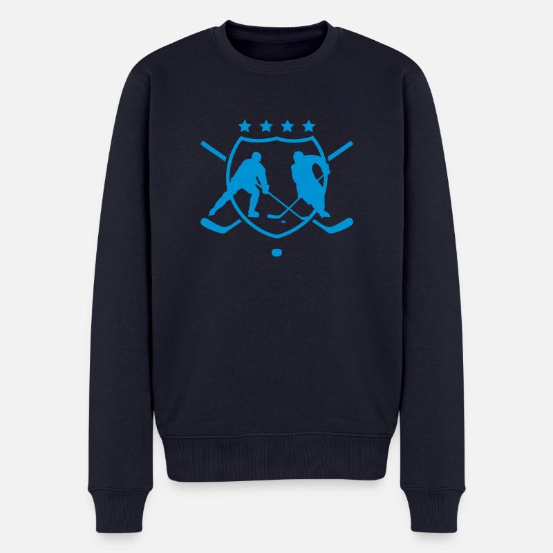 icehockey_15 - Männer Premium Bio Pullover - Navy