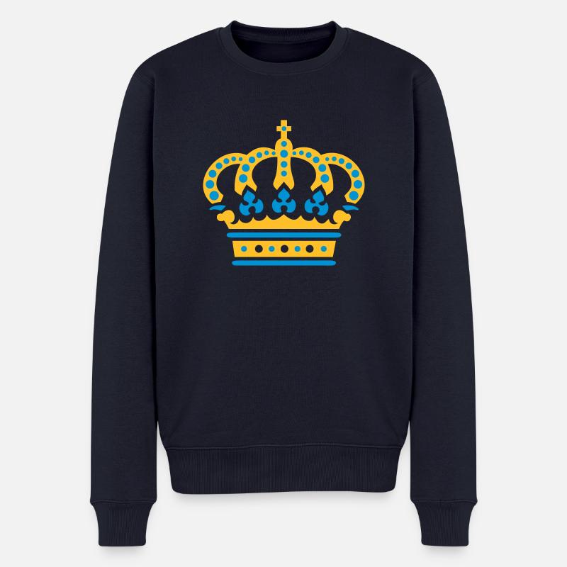 Krone (crown) 01.1 - Männer Premium Bio Pullover - Navy