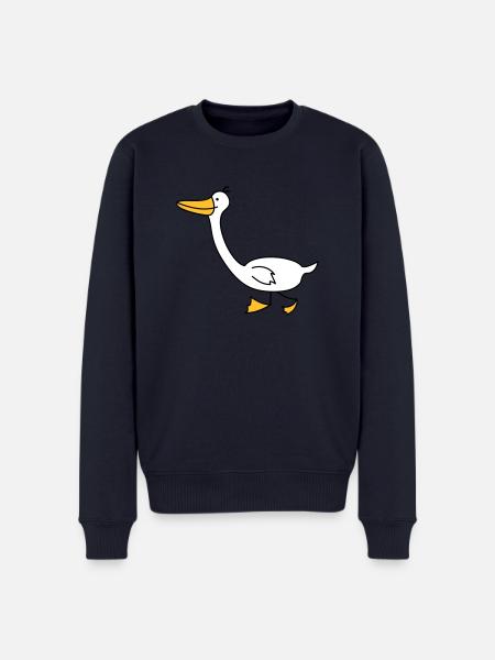funny goose - Men's Premium Organic Jumper - navy