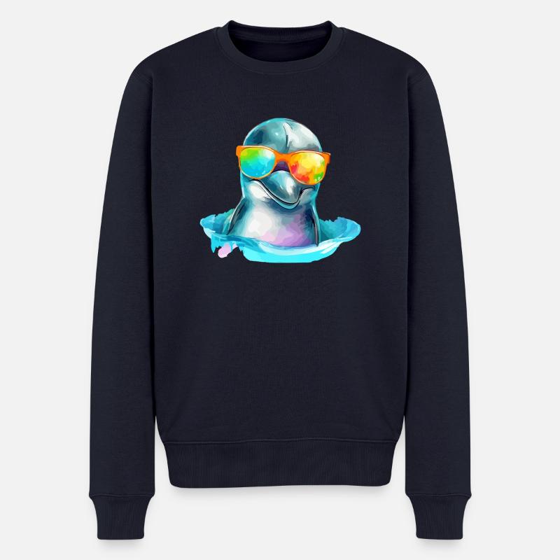 Dol le dauphin - Pull Premium bio Homme - bleu marine