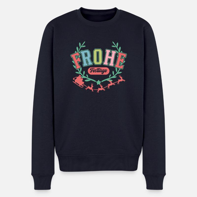 Joyeuses Fêtes - Pull Premium bio Homme - bleu marine