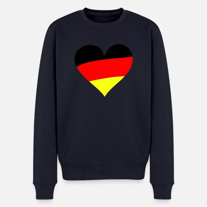 Heart Germany - Männer Premium Bio Pullover - Navy