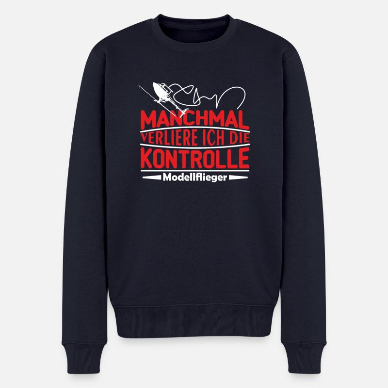 modellflieger helicopter Geschenk - Männer Premium Bio Pullover - Navy