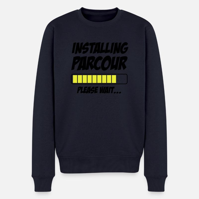 Installing - Männer Premium Bio Pullover - Navy